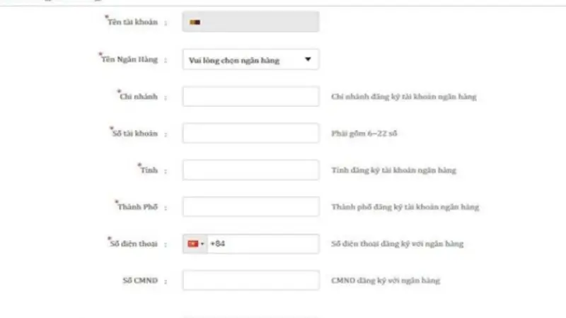 Thông qua ngân hàng địa phương để thực hiện giao dịch nạp tiền vào nhà cái